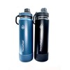 ThermoFlask 24oz Spout Bottle 2pack Mayan Blue, Black