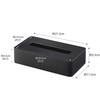 Yamazaki 5093 Rectangular Compact Tissue Case, Black, Compatible Size: Soft