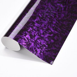AuMoHall Purple Forged Carbon Car Vinyl Wrap Glossy Purple Simulated Forged Carbon Fiber Gloss Finish Car Body Film for Vehicle Interior Exterior Decoration, 59.84" x 39.37"