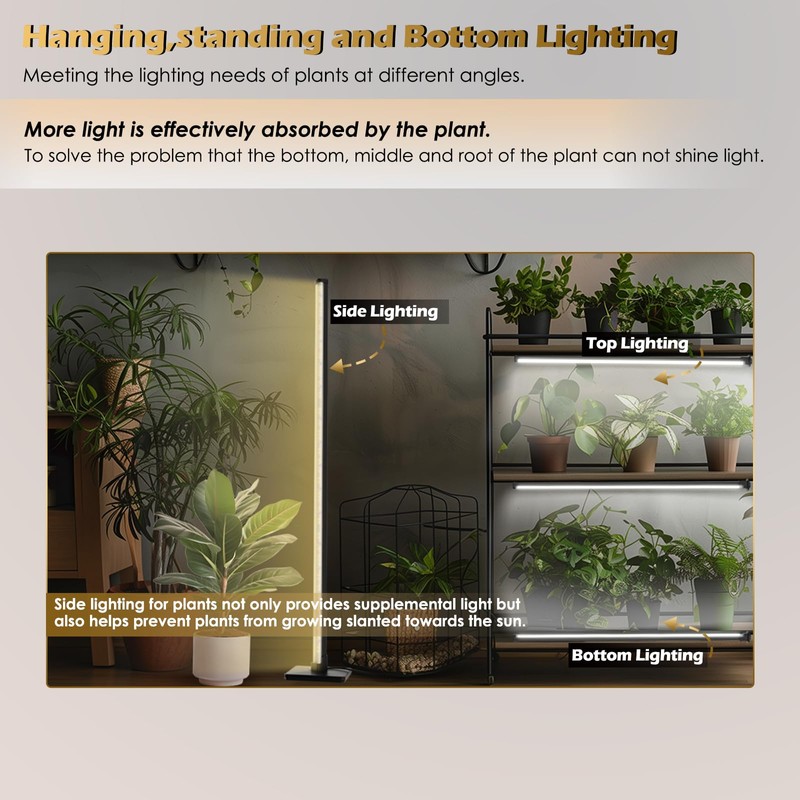 Grow Light with Auto-Timer, Hanging and Standing Grow Lights for