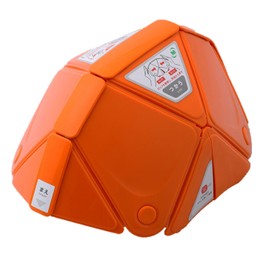 Midori Anzen TSC-10 Flatmet Folding Disaster Preparedness Helmet, National Certification Passed, Orange