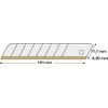 Lutz Cutter Blades, Snap-Off Blades 18 mm Titanium Ages 2