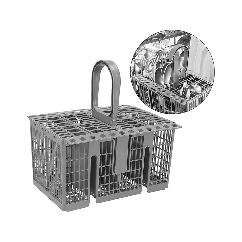 Dishwasher cutlery basket compatible with Hotpoint, Indesit, Whirlpool, Gray [Energy