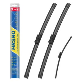 HRSNO 26"+22" Windshield Wipers With 12" Rear Wiper Blade Sets Automotive Replacement for Volkswagen Atlas 2018-2023,Atlas Cross Sport 2020-2023,Easy For Installation (Pack of 3)