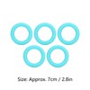 5pcs Baby Soft Silicone Teething Ring Toy Infant Safe Elastic