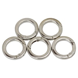 prendre PR-CARA57 Carabiner Ring, Round, Outer Diameter 1.1 inches (28 mm), 1.4 inches (35 mm), 1.6 inches (41 mm), Round Ring, Circle, Carabiner, Key Holder, Bag, Charm, Outdoor, Keys, Small,