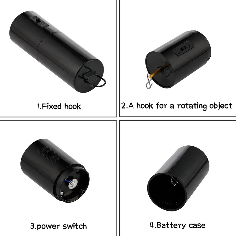 1 Piece Hanging Black Rotating Motor Wind Spinner Mobile Battery