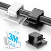 100 PCS Adhesive Cable Clips (Small, White&Black), Upgraded Wall Wire
