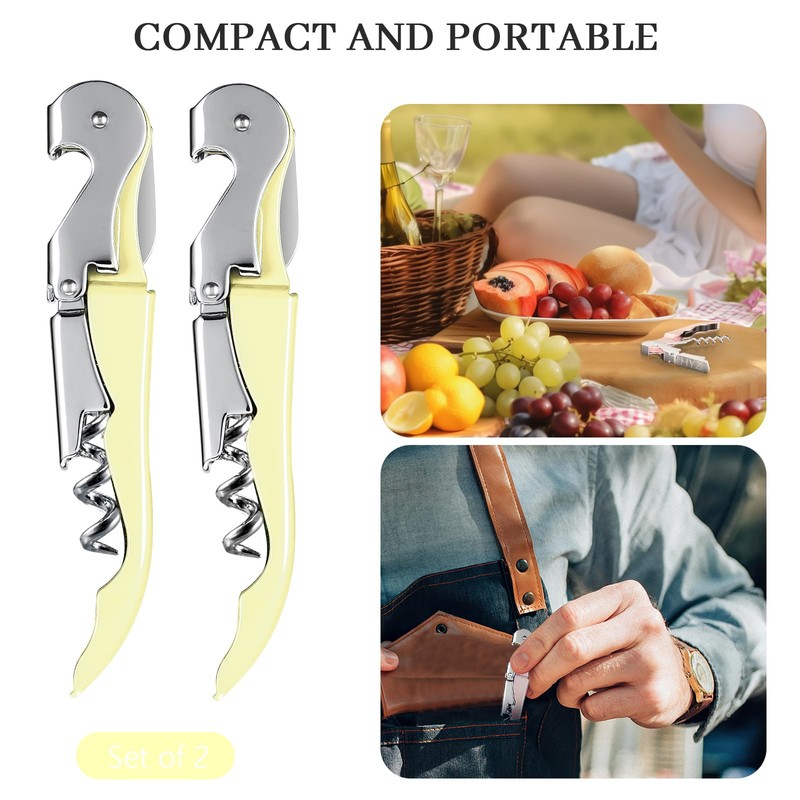HYZ 2-Pack Wine Opener Waiter Corkscrew, Professional Wine Key for