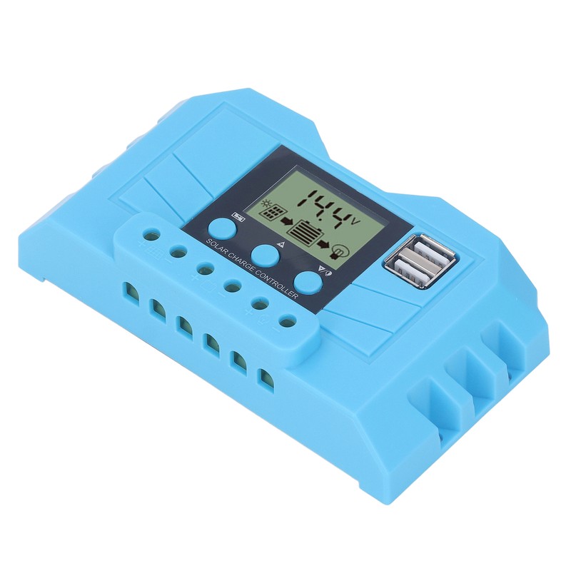 Solar Charge Controller LCD Display 12V 24V Dual USB Port