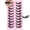 SLSXNL Strip Lashes Wispy Cat Eye False Eyelashes Natural Fox