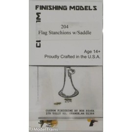 Custom Finishing Models HO #204 Flag Stanchions w/ Saddle