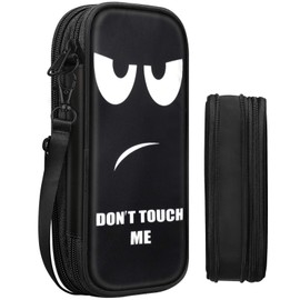 FINPAC Expandable Pencil Case, Large Capacity Pencil Box, Pen & Marker Storage Pouch Stationery Organizer for Men Women Outdoors, Pen Bag Office Supply, Don't Touch