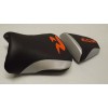CUSTOM FRONT& REAR SEAT COVERS BLACK/SILVER FIT SUZUKI GSXR 600R