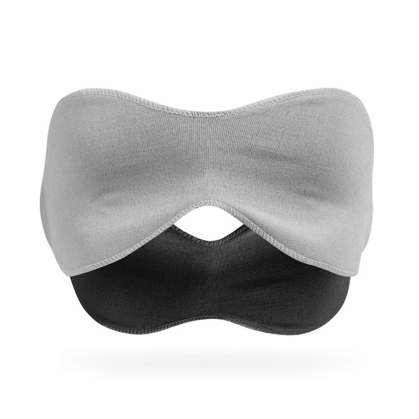 Marie Ernst Eye Mask Sleep Accessories, Comfortable Soft Travel Blindfold for Men and Women That Delivers A Tranquil Fully Restful Better Nights Sleep, Large, Grey