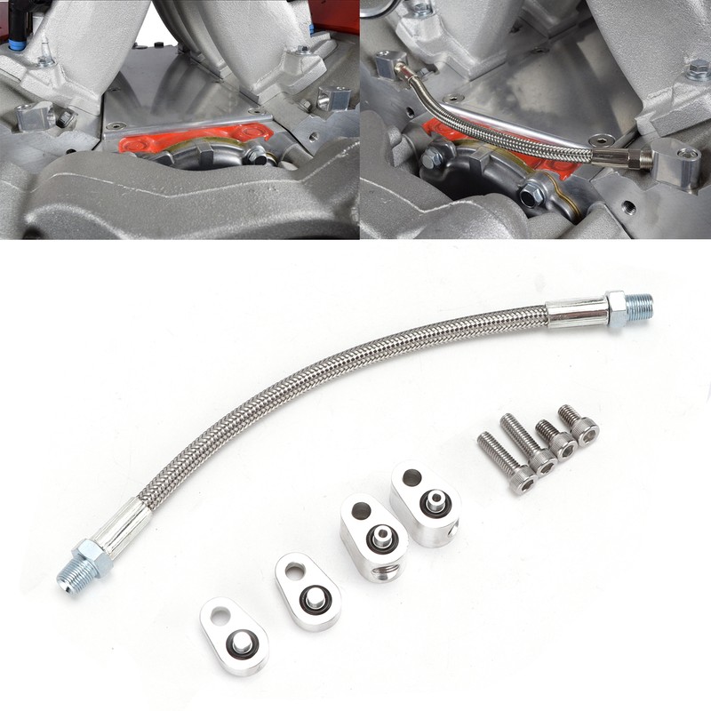 Cylinder Head Coolant Steam Port Crossover Hose Kit Replacement for