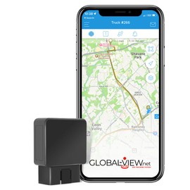 Vehicle OBD GPS Tracker - Global-View - Plug and Play - Great for Fleet, Family or Other Vehicles/Cars/Trucks 1996 or Newer!