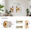 Bak Bo Crystal Door Knobs Interior Brushed Gold Glass Door