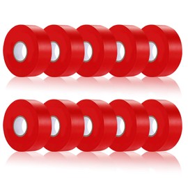 10 Pack Red Flagging Tape, Non-Adhesive Plastic Ribbon Neon Marking Roll, 1inch*2000ft, Marking Tape for Tree Marking, Hunting, Boundaries and Hazardous Areas,Trail Marking
