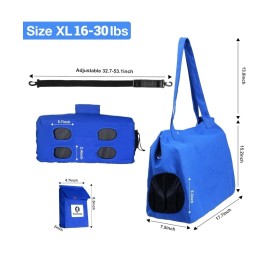 Vanvega Pet Travel Carrier Sling Bag, Large Space for 11 to 24 lbs Cats and Small Dogs