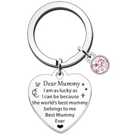 JETTOP Best Mummy Gifts- Mothers Day Gifts Keyring Mum Birthday Gifts from Son Daughter Mum Christmas (Best Mum Belongs to me)