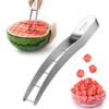 Watermelon Cutter Slicer,Stainless Steel Watermelon Cube Cutter Quickly Safe Watermelon