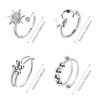 ROPAKED 4 PCS Spinner Ring for Women Fidget Rings Adjustable
