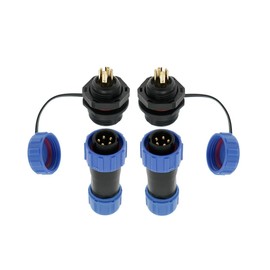 Uonecn SP13 5pin Waterproof Aviation Cable Connectors, Low Voltage Wire Connector, Electrical Cable Connector, Aviation Plug & Socket (IP68 Panel Mount-Water Proof Connector)