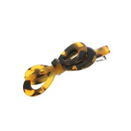 VingTAINE H7462-BE- Tortoise Shell Style Ribbon Hair Clip Patterned Beak Clip Marble Simple Gift