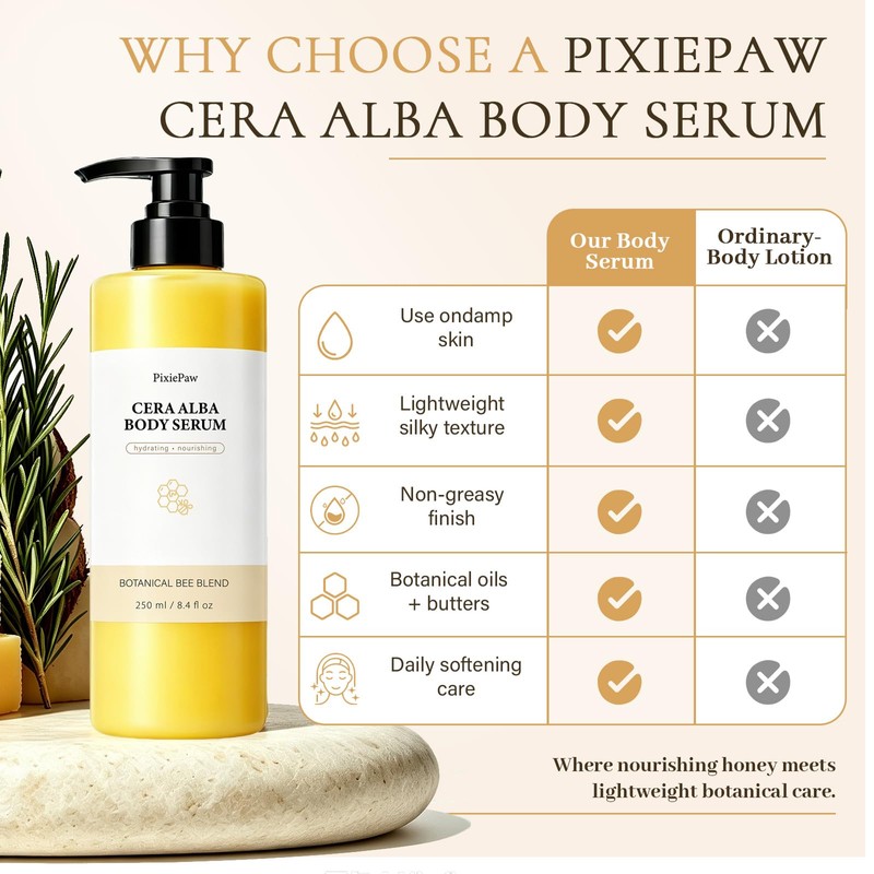 Bees Body Serum for Beauty Care, Waterless Body Moisturizer, 8.4