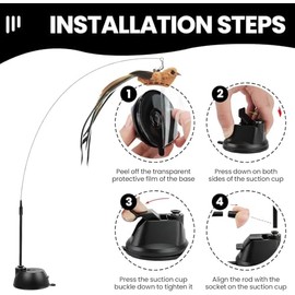Juguetes para Gatos Interactivos, 5 Piezas Kit de Juguetes para Gatos, Juguete Interactivo para Gatos con Campanas, Vara Teaser, Copa de Succión y Cor
