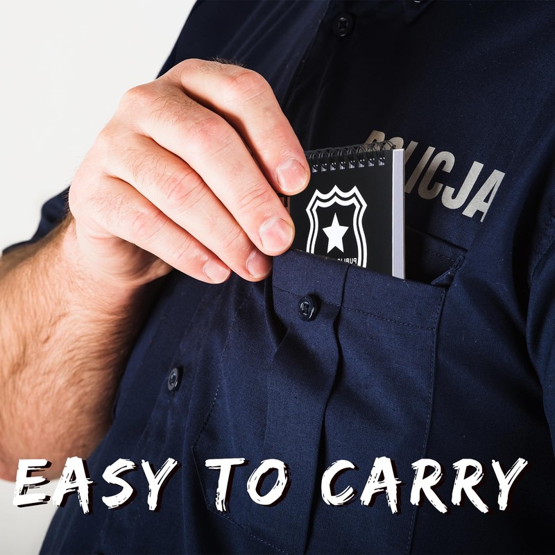 Teling 24 Pcs Public Safety Police Field Interview Notebook Report