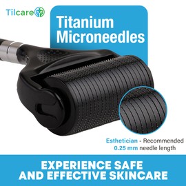 Ultra-Wide Derma Roller for Face - At-Home Microneedling Kit, 0.25 mm Microneedle for Skin Care, Scalp, Hair and Beard, Superior to a Microneedling Pen/Derma Pen