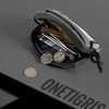 ONETIGRIS Cassette Card Case, Coin Case, Waterproof Zipper, Nylon, gray