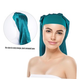 PACKOVE Elastic Satin Sleep Hat for Women Silk Hairband Cap for Night Curly Hair Sleep Bonnet