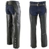 Milwaukee Leather Men's Premium Leather Motorcycle Protective Biker Riding Chaps