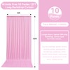 50ftx12ft Wrinkle Free Pink Backdrop Curtain, 10 Panels 12FT Height