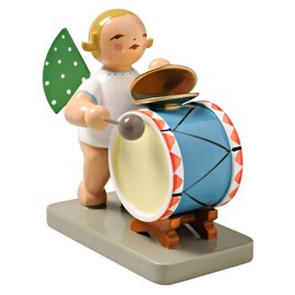 Wendt & Kuhn Blonde Hand Painted Grunhainichen Angel Percussion Figurine