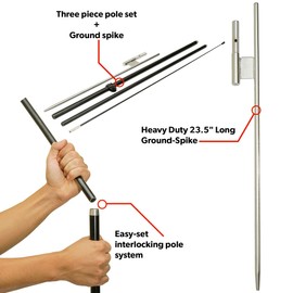 LookOurWay Real Estate Themed Feather Flag Pole Kit 3 Pack - 5 Feet Tall Now Leasing Advertising Flags with 3 Banners, 3 Pole Sets, and 3 Ground Spikes (Now Leasing Yellow 10M500007)