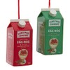 Kurt Adler Green and Red Egg Nog Carton Ornaments 2
