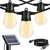 SUNTHIN 24ft Solar String Lights, USB Rechargeable Solar Outdoor Lights