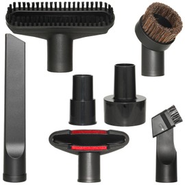 Multi Vacuum Attachments, Compatible with Shop Vac Wet Dry Vacuum Cleaners (1-1/4" 1-3/8" 2-1/2" Vac Port), as Shopvac Soft Dust Brush Long Crevice Tools Nozzles (Car Detailing Kit Interior B)