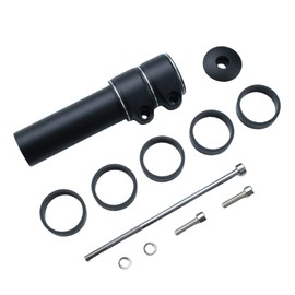 TRKIMAL Bike Stem Riser, Aluminum Alloy Bicycle Handlebar Stem Extender Raiser Adapter 1-1/8" 28.6mm Fork,124mm/135mm for Mountain Bike, MTB, Road Bike with Hexagonal Wrench (Black, 135mm)