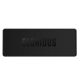 Glorious Gaming Sound Dampening Keyboard Mat - Stitched Edges, Absorbs Keyboard Sounds & Vibrations, Machine Washable, Non-Slip Base, Fits Most Tenkeyless Keybaords, 14.17 x 5.35 x 0.16mm - Black
