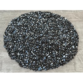 Hematite-Small Chips – Natural Mini Hematite-Small Stones, Crushed Undrilled Hematite-Small, Semi-Tumbled Genuine Hematite-Small (1/2 lb)