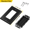 BNPUHIU Black Brush Wall Plate, 5 Pack Single Gang Wall