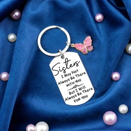 Sister Gifts from Sisters Funny Birthday Gift for Sister Adults Unique Women Birthday Gifts Ideas for Big Little Soul Sisters Christmas Gift for Girls Best Womens Key Chains Cute Stocking Stuffers