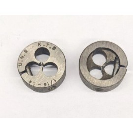 Kromhard Twist Drill 2 Kromhard 1/16"-64 UNS Round Dies 13/16" OD Screw Adjustable Die CS USA