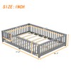 DNYN Full Size Floor Bed for Kids Bedroom,Solid Wood Bedframe