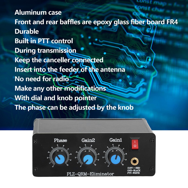 QRM Eliminator Black 1.8 MHz‑30MHz X Phase Eliminators Adjustable Signal